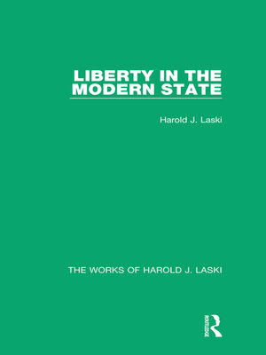 cover image of Liberty in the Modern State (Works of Harold J. Laski)